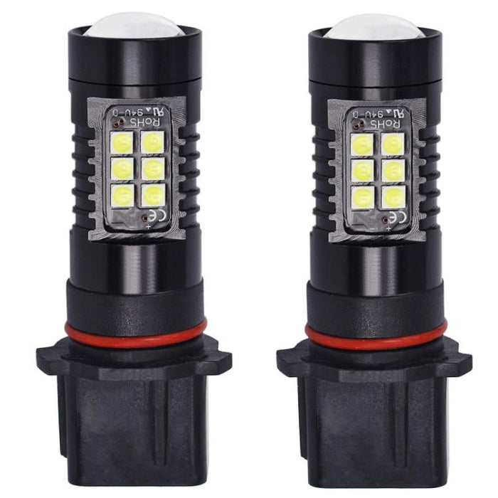 1pair Automotive High-Power LED White Light Fog Lamp, P13W