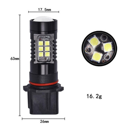 1pair Automotive High-Power LED White Light Fog Lamp, P13W