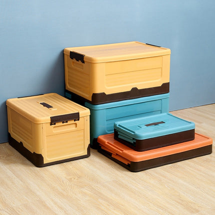 Foldable Book Box Plastic Storage Box, S Mint Blue, S Banana Yellow, S Sunset Orange, M Mint Blue, M Banana Yellow, M Sunset Orange, L Mint Blue, L Banana Yellow, L Sunset Orange