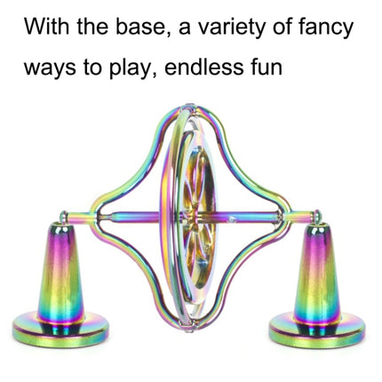 Fingertips Zinc Alloy Decompression Toy Metal Gyroscope, Gold, Colorful