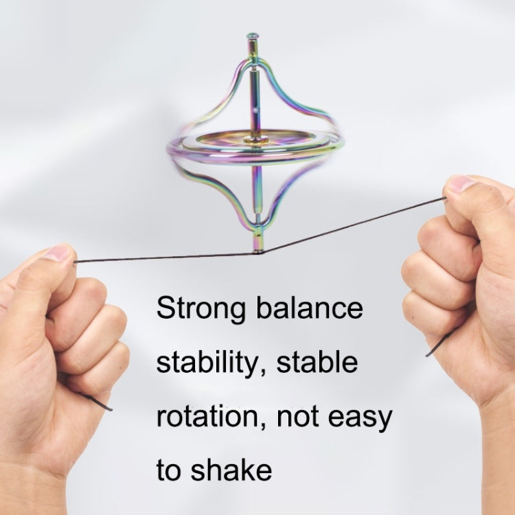 Fingertips Zinc Alloy Decompression Toy Metal Gyroscope, Gold, Colorful