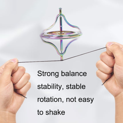 Fingertips Zinc Alloy Decompression Toy Metal Gyroscope, Gold, Colorful