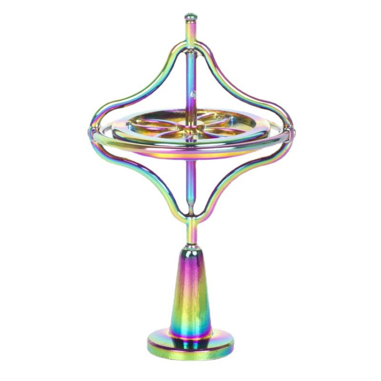 Fingertips Zinc Alloy Decompression Toy Metal Gyroscope, Gold, Colorful