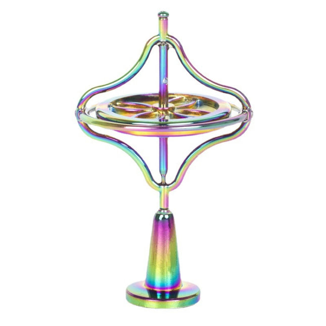 Fingertips Zinc Alloy Decompression Toy Metal Gyroscope, Gold, Colorful