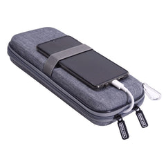 Mobile Phone Power Bank Data Cable EVA Storage Bag, Gray, Black