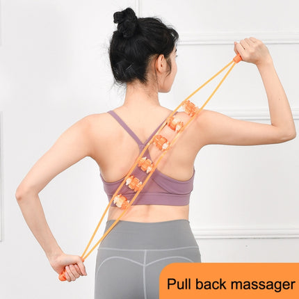 3PCS Plastic Back Puller Shoulder Waist Back Manual Roller Massager, Style:, Two Wheels (Yellow), Three Wheels (Green), Three Wheels (Yellow)