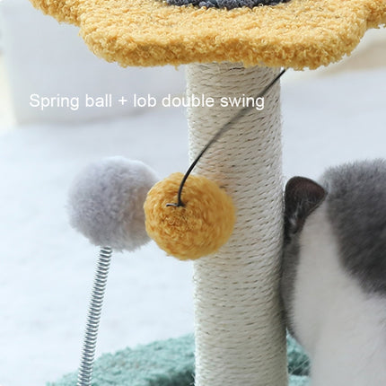 Cat Climbing Rack Small Turntable Cat Scratching Board Toy, Turntable Yellow, Turntable Pink