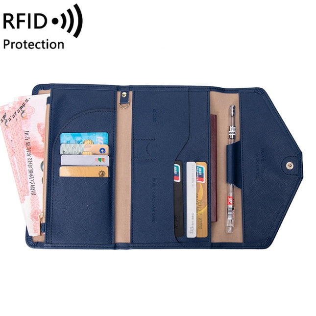 1655 RFID Anti-magnetic Anti-theft Passport Bag Document Bag Card Bag, Black, Orange, Deep Blue, Red, Pink, Dark Green, Light Green, Royal Blue, Rose Red, Grass Green