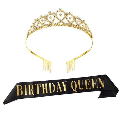 WM-02 Crystal Diamond Birthday Party Wedding Updo Crown, Color: Gold Queen Set1, Silver, Gold, Rose Gold, AB Diamond, Gold Queen, AB Silver Queen, Silver Queen, Rose Gold Queen, Golden Queen, Silver Girl, AB Gold Girl, Gold Girl, Rose Gold Girl        ...