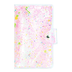 CAIUL 3 Inch PVC Photo Album Large Capacity Collection Commemorative Book, Purple Stream Sand, Pink Stream Sand, Blue Stream Sand, Golden Stars, Cute Daisy
