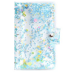 CAIUL 3 Inch PVC Photo Album Large Capacity Collection Commemorative Book, Purple Stream Sand, Pink Stream Sand, Blue Stream Sand, Golden Stars, Cute Daisy