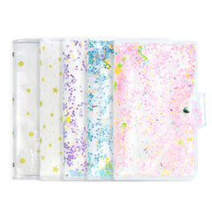 CAIUL 3 Inch PVC Photo Album Large Capacity Collection Commemorative Book, Purple Stream Sand, Pink Stream Sand, Blue Stream Sand, Golden Stars, Cute Daisy