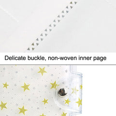 CAIUL 3 Inch PVC Photo Album Large Capacity Collection Commemorative Book, Purple Stream Sand, Pink Stream Sand, Blue Stream Sand, Golden Stars, Cute Daisy