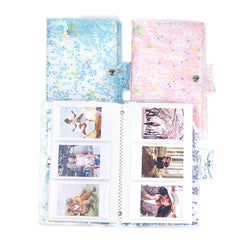 CAIUL 3 Inch PVC Photo Album Large Capacity Collection Commemorative Book, Purple Stream Sand, Pink Stream Sand, Blue Stream Sand, Golden Stars, Cute Daisy