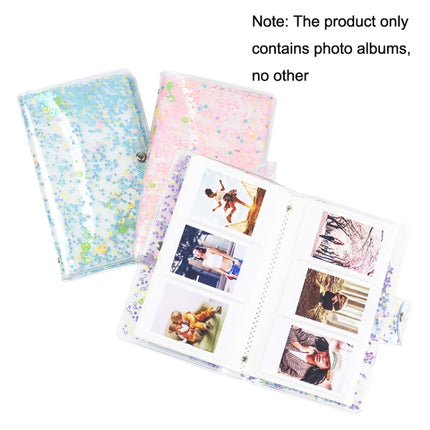 CAIUL 3 Inch PVC Photo Album Large Capacity Collection Commemorative Book, Purple Stream Sand, Pink Stream Sand, Blue Stream Sand, Golden Stars, Cute Daisy