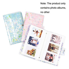 CAIUL 3 Inch PVC Photo Album Large Capacity Collection Commemorative Book, Purple Stream Sand, Pink Stream Sand, Blue Stream Sand, Golden Stars, Cute Daisy
