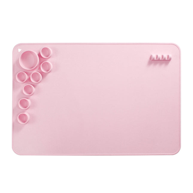 Silicone Children Drawing Pad Wipeable Washable Paint Palettes, Blue, Pink