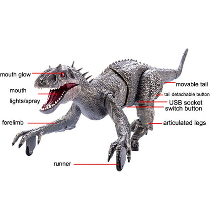 2.4G Wireless Remote Control Tyrannosaur Simulation Mechanical Dinosaur Model Toy