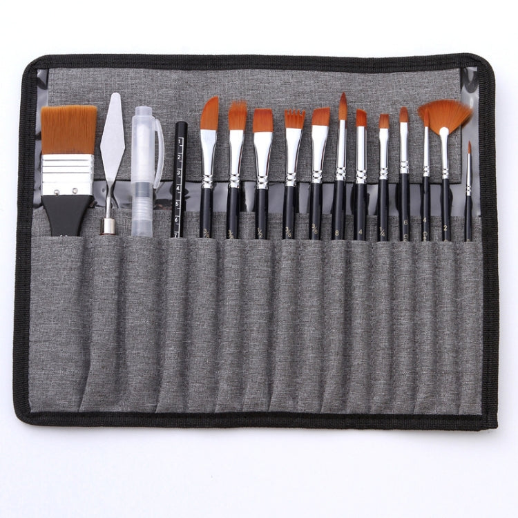 18 In 1 Multipurpose Nylon Hair Watercolor Paintbrush Acrylic Paintbrush, Dark Blue, Light Blue