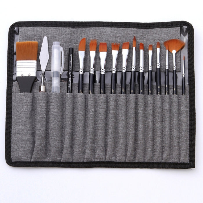 18 In 1 Multipurpose Nylon Hair Watercolor Paintbrush Acrylic Paintbrush, Dark Blue, Light Blue