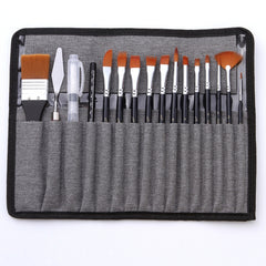 18 In 1 Multipurpose Nylon Hair Watercolor Paintbrush Acrylic Paintbrush, Dark Blue, Light Blue