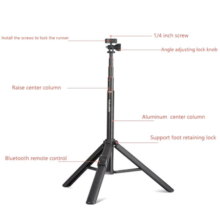 Aluminum Alloy Floor Phone Stand Live Bluetooth Phone Selfie Stick