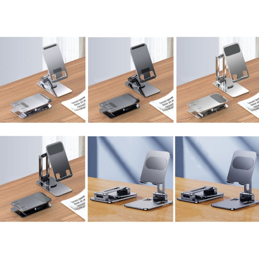 Portable Mobile Phone Tablet Desktop Stand, K5 Not Expansion Silver, K5 Not Expansion Gray, K5 Silver, K5 Gray, All Metal Silver, All Metal Gray, Round Swivel Silver, Round Swivel Dark Grey, Square Swivel Silver, Square Swivel Dark Gray