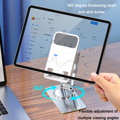 Portable Mobile Phone Tablet Desktop Stand, K5 Not Expansion Silver, K5 Not Expansion Gray, K5 Silver, K5 Gray, All Metal Silver, All Metal Gray, Round Swivel Silver, Round Swivel Dark Grey, Square Swivel Silver, Square Swivel Dark Gray