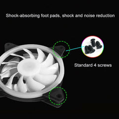 Computer CPU RGB luminous Radiator, 1 Fan+Remote Control, 2 Fans+Remote Control, 3 Fans+Remote Control, 4 Fans+Remote Control, 5 Fans+Remote Control, 6 Fans+Remote Control, 7 Fans+Remote Control, 8 Fans+Remote Control