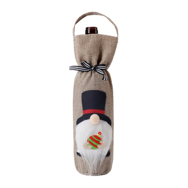 Christmas Decoration Supplies Tote Bottle Cover Champagne Red Wine Bag