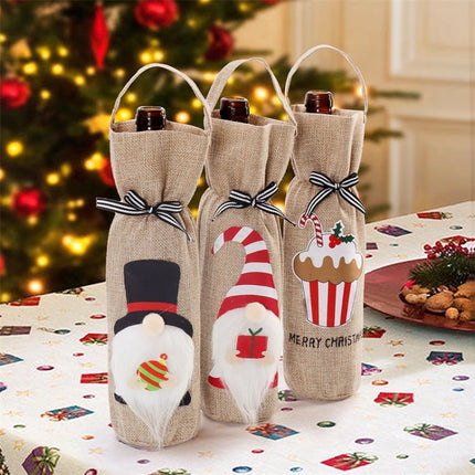 Christmas Decoration Supplies Tote Bottle Cover Champagne Red Wine Bag