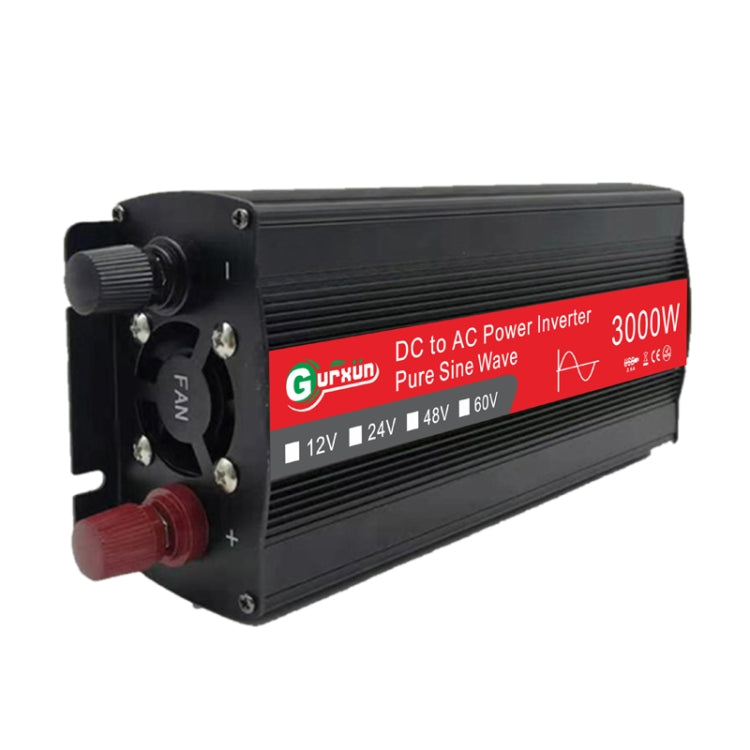 Gurxun Sine Wave Inverter 3000W 2/24/48/60V To 220V Car Boost Converter