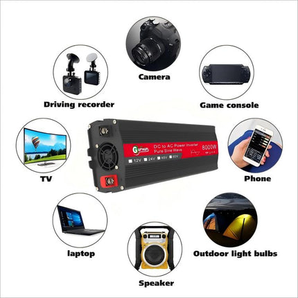 Gurxun 8000W High Power Household Car Sine Wave Inverter