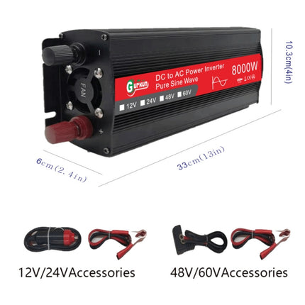 Gurxun 8000W High Power Household Car Sine Wave Inverter, 8000W 48V To 220V, 8000W 60V To 220V, 8000W 12V To 220V, 8000W 24V To 220V