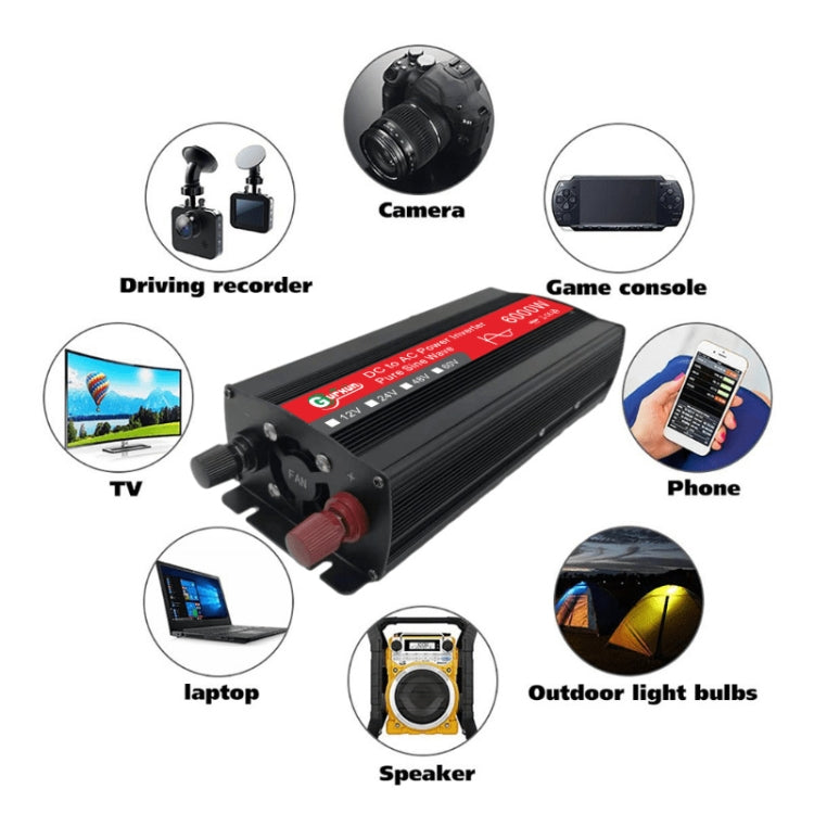 Gurxun 6000W High Power Sine Wave Inverter With Single Digital Display