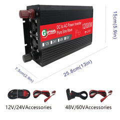 Gurxun 12000W High Power Household Car Sine Wave Inverter