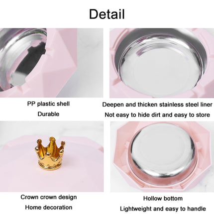 Stainless Steel Liner Ashtray With Cover Crown Home Decoration, Pink, Dark Green