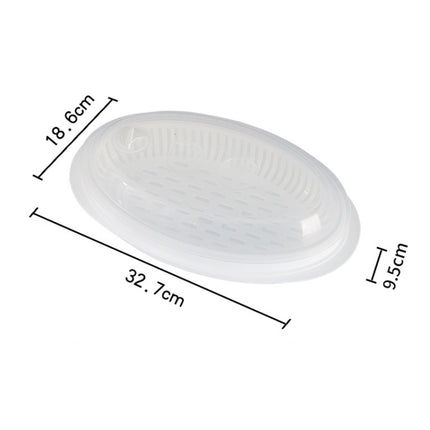 Microwave Fish Steamer With Lid Preserved Steamed Fish Plate, Steamed Fish Plate