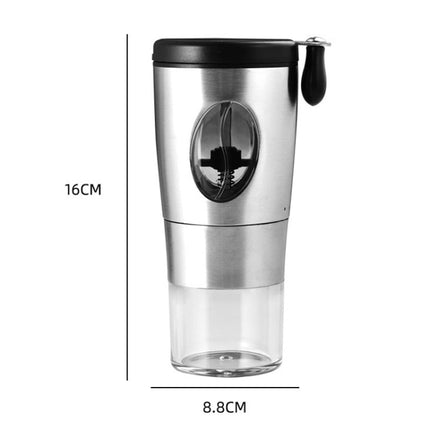 Manual Coffee Bean Grinding Machine Household Small Portable Coffee Machine, Stainless Steel