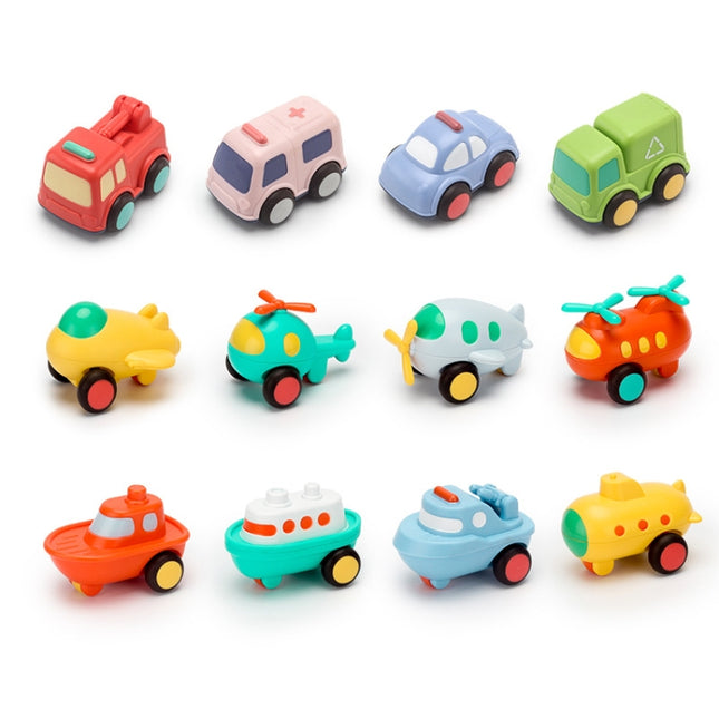 Children Cartoon Fell-Resistant Mini Inertial Pull Back Toy Car