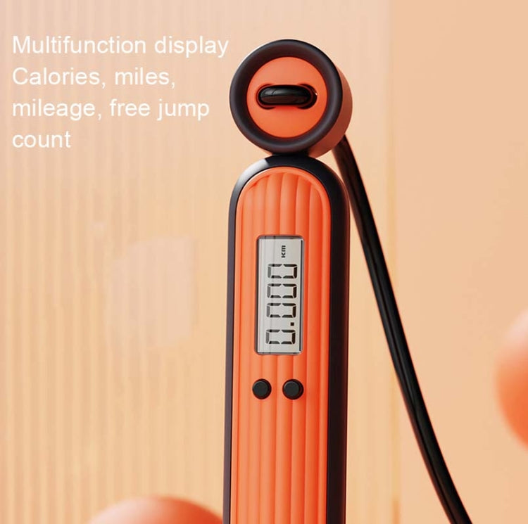 Fitness Sport Intelligent Electronic Counting Skipping Rope, Style:, Long Rope (Carmine), Long Rope (Blue), Long Rope (Orange), Small Ball Dual Use (Carmine), Small Ball Dual Use (Blue), Small Ball Dual Use (Orange), Big Ball (Carmine), Big Ball (Blue)...