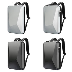 Bopai 61-93318A Hard Shell Waterproof and Expandable Backpack with USB Charging Hole, Spec:, Regular (Silver), Password (Silver), Regular (Black), Password (Black)