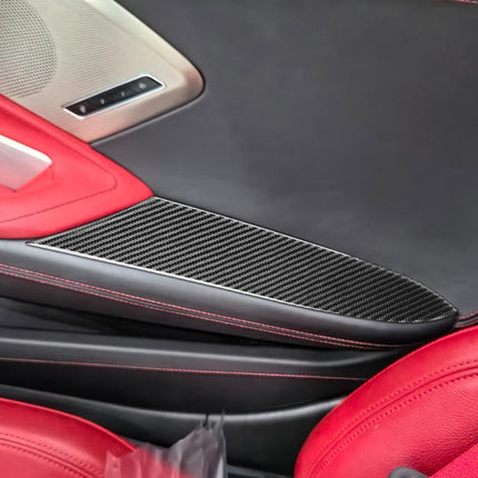 For Chevrolet Corvette C8 2pcs /Set Inner Armrest Panel Sticker
