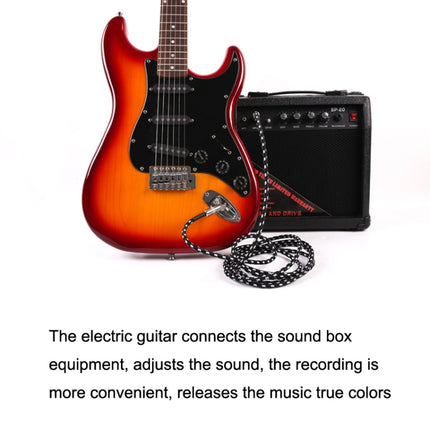 Guitar Connection Wire Folk Bass Performance Noise Reduction Elbow Audio Guitar Wire, Size:, 0.5m(Black White), 1m(Black White), 3m(Black White), 6m(Black White)