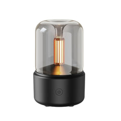 120ML Simulated Candlelight Aroma Diffuser USB Home Atmosphere Night Light Humidifier, DQ702 (Black), DQ702 (Beige), DQ702 (Pink)