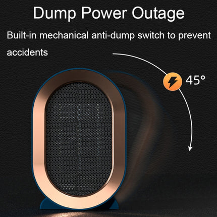 XH-1201 Winter-Desktop-Kleinheizung, leise, schnelle Erwärmung, PTC-Elektroheizung, CN-Stecker, Weiß, Grün, Blau