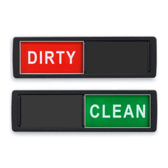 Dishwasher Magnet Clean Dirty Sign 2 Double-Sided Dishwasher Magnet Cover, Black, White