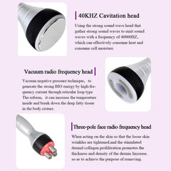 4 In 1  40K Ultrasonic Fat Blasting Device Radio Frequency Beauty Device