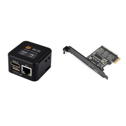 WAVESHARE Luckfox PicoKVM Lightweight IP KVM Remote Management Tool, Basic Version, Full Version (With Case and 1.54inch Display), Full Version+PicoKVM Ext Board