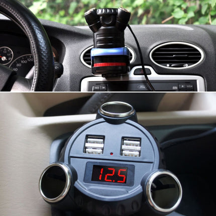 KingNeed C30 Four USB Car Charger 3 In 1 Car Cigarette Lighter, C30